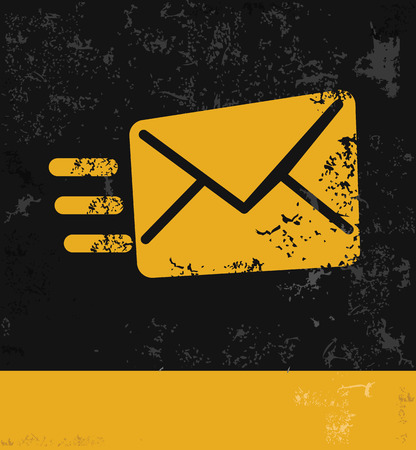 Send message symbol,grunge vectorのイラスト素材