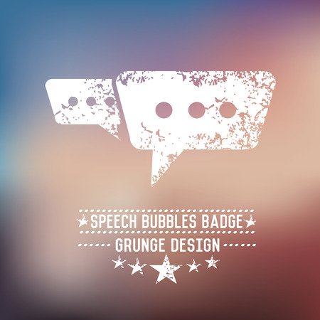 Chat grunge design,vectorのイラスト素材