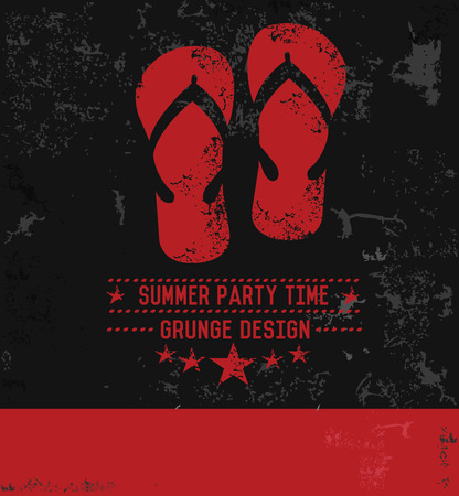 Sandal symbol grunge design,vectorのイラスト素材