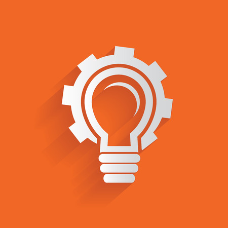 Gear light bulb,clean vectorのイラスト素材