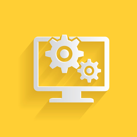 Monitor symbol,clean vectorのイラスト素材