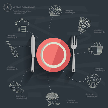Food and drink concept designのイラスト素材