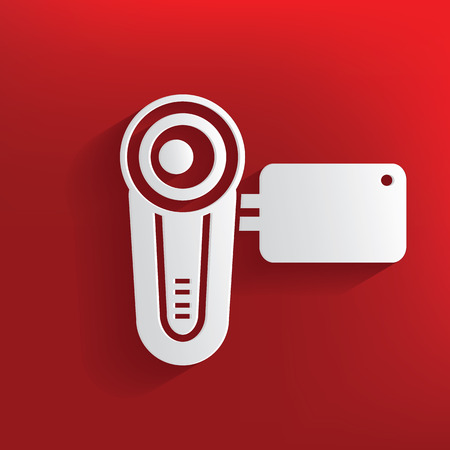 Video design on red background,clean vectorのイラスト素材