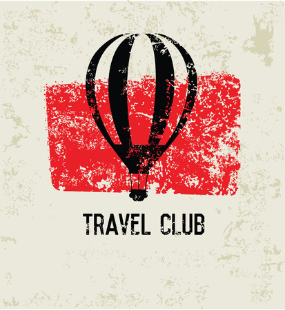 Travel club grunge symbol,cleanのイラスト素材