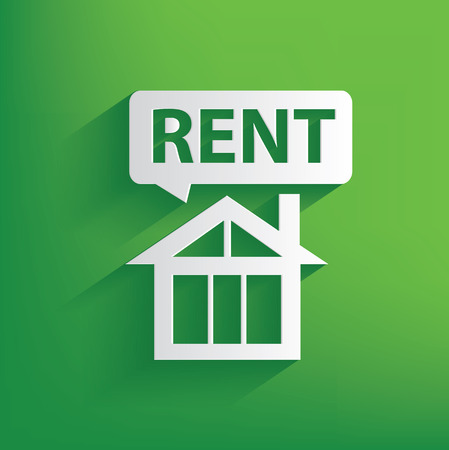 For rent symbol on green background,clean vectorのイラスト素材