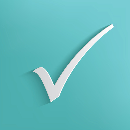 Check mark symbol on blue background,clean vectorのイラスト素材