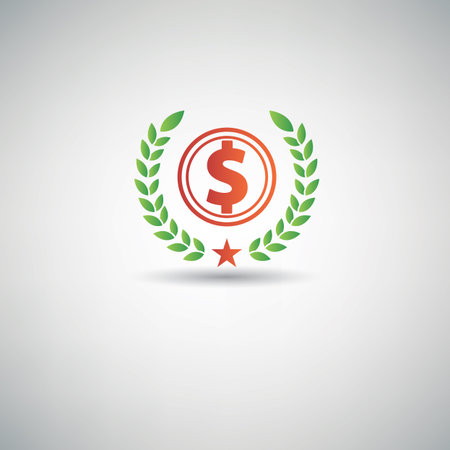 Dollar badge symbol,clean vectorのイラスト素材