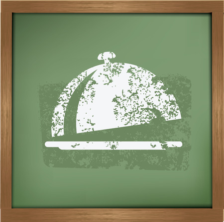 Food design on blackboard background,vectorのイラスト素材