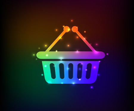 Basket symbol,rainbow vectorのイラスト素材