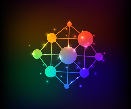 Connection symbol,rainbow vectorのイラスト素材