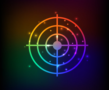 Dart symbol,rainbow vectorのイラスト素材