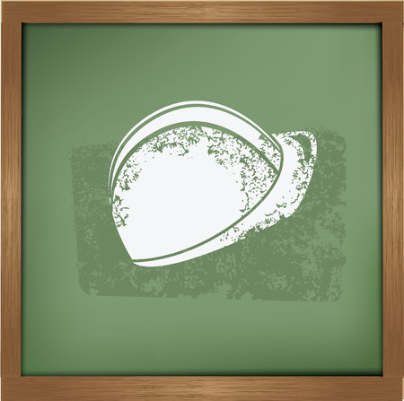 Safety hat design on blackboard background,vectorのイラスト素材