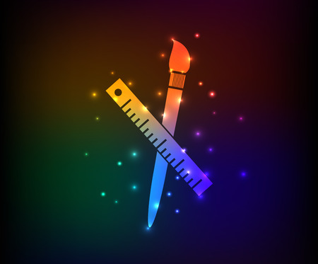 Paint symbol,rainbow vectorのイラスト素材