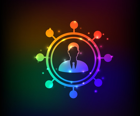 Communication symbol,rainbow vectorのイラスト素材
