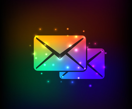E-mail symbol,rainbow vectorのイラスト素材