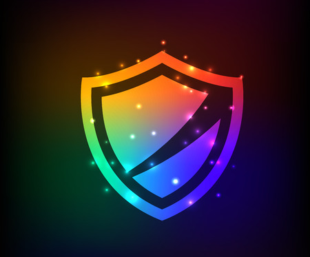 Security badge symbol,rainbow vectorのイラスト素材