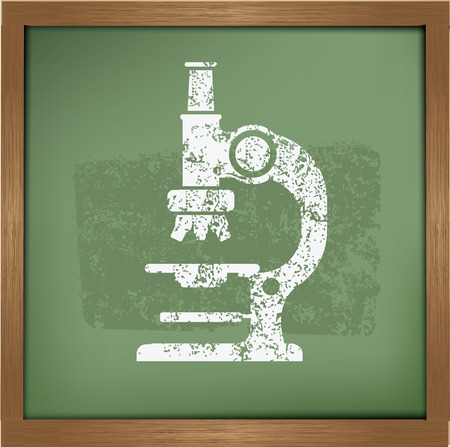 Microscope symbol on background background, vectorのイラスト素材