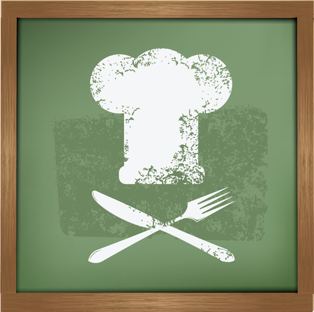 Cooking design on blackboard background,vectorのイラスト素材