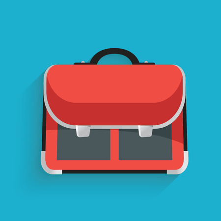 Bag symbol on blue backgroundのイラスト素材