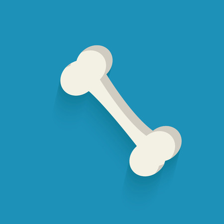 Bone symbol on blue background,clean vectorのイラスト素材
