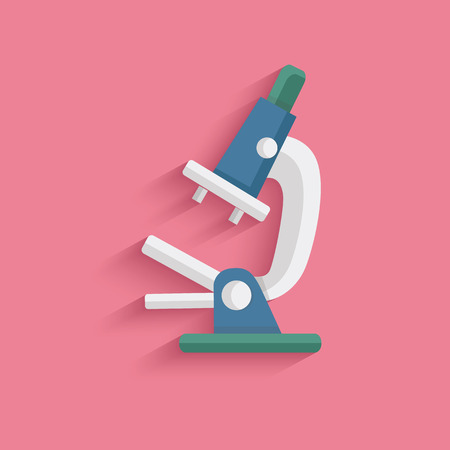 Microscope symbol on pink background,clean vectorのイラスト素材