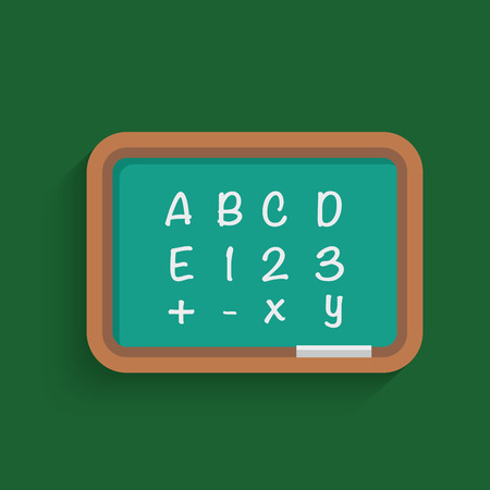 Blackboard symbol on green background,clean vectorのイラスト素材