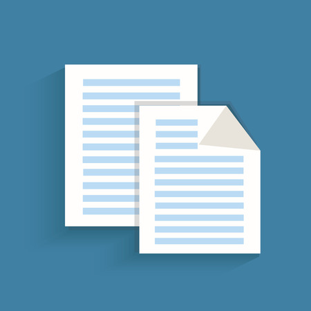 Paper symbol on blue background,clean vectorのイラスト素材