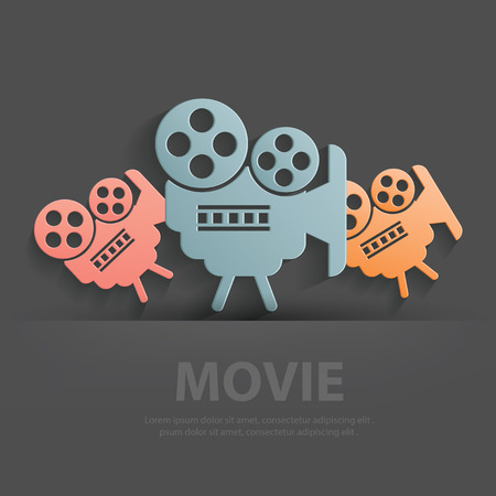 Movie symbol,Blank for your text,clean vectorのイラスト素材