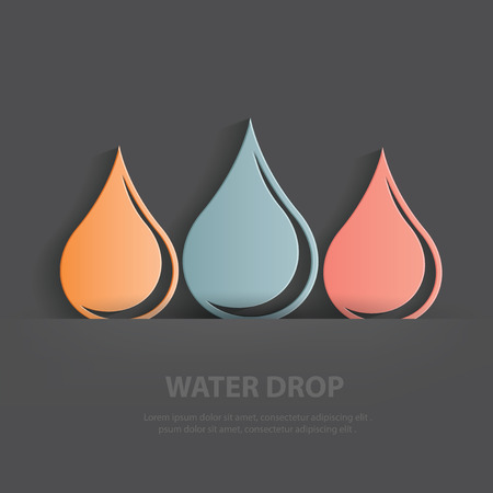 Water drop symbol,Blank for your textのイラスト素材