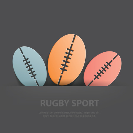 Rugby symbol,Blank for your textのイラスト素材