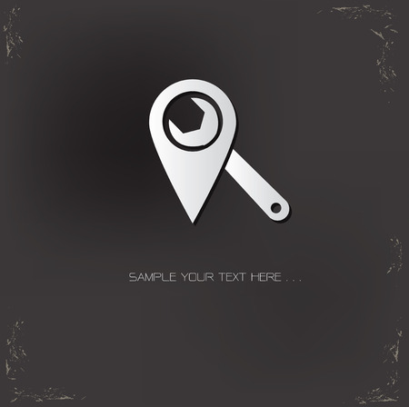 Local service symbol on dark background,vectorのイラスト素材