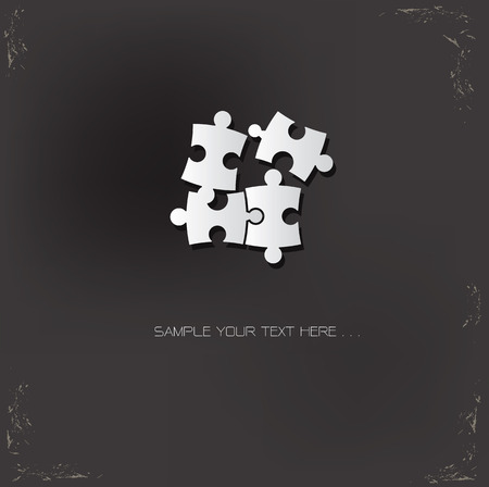 Puzzle symbol on dark background,vectorのイラスト素材