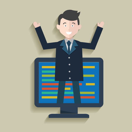 Working,Human resource,Businessma n design,clean vectorのイラスト素材