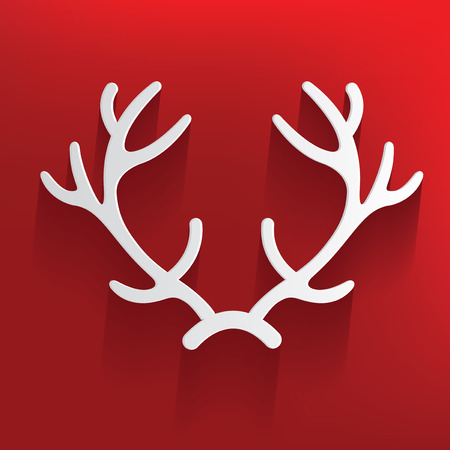 Antler,Xmas Design,Happy New Year,Clean vectorのイラスト素材
