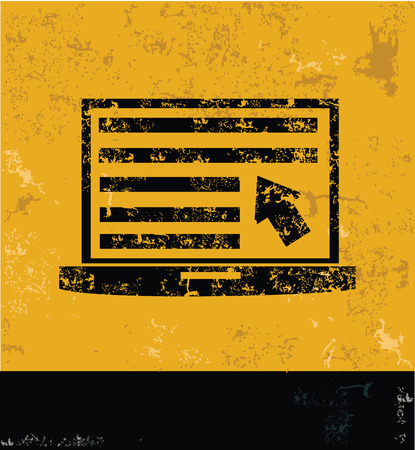 Laptop design on yellow background,yellow vectorのイラスト素材