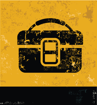 Bag design on yellow background,yellow vectorのイラスト素材