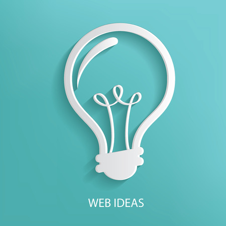 Web ideas symbol on blue backgroundのイラスト素材