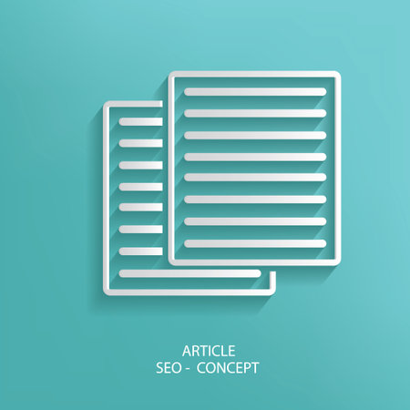 Article symbol on blue backgroundのイラスト素材