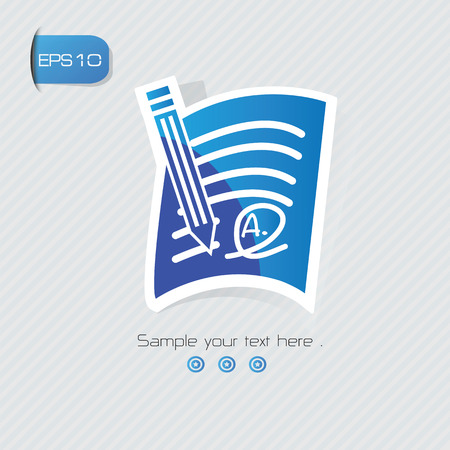 Grade A symbol,sticker design,blue version,clean vectorのイラスト素材