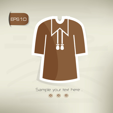Education symbol,sticker design,brown version,clean vectorのイラスト素材