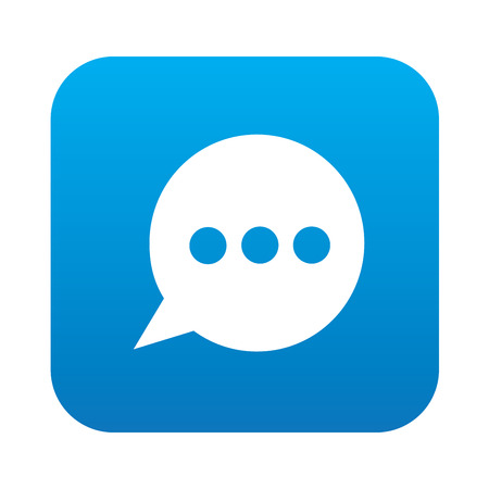 Speech icon on blue background,clean vectorのイラスト素材