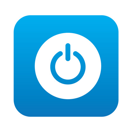Power icon on blue background,clean vectorのイラスト素材
