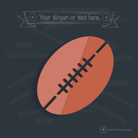 Rugby design on blackboard background,clean vectorのイラスト素材