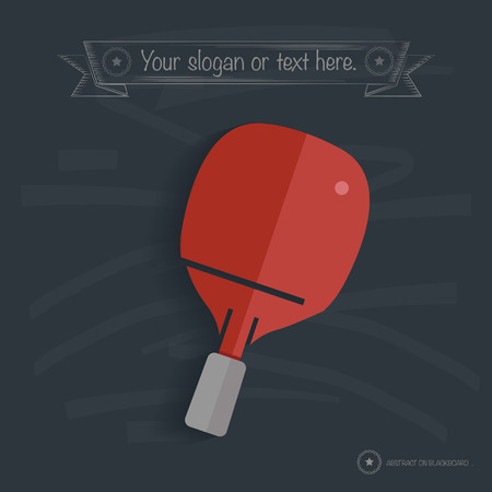Table tennis design on blackboard background, clean vectorのイラスト素材
