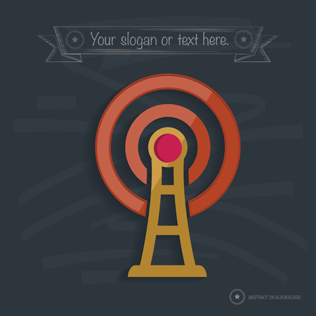 Wireless design on blackboard background, clean vectorのイラスト素材