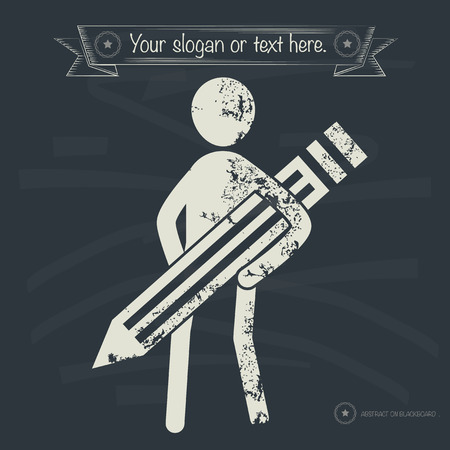 Designer concept,human resource design on old background,grunge vectorのイラスト素材
