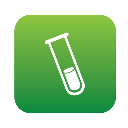 Science design on green flat button,clean vectorのイラスト素材