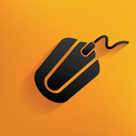 Mouse design on yellow background clean  のイラスト素材