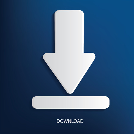 Download symbol on blue backgroundのイラスト素材