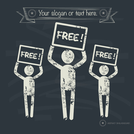 Free concept,human resource design on old background,grunge vectorのイラスト素材